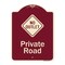 Signmission Designer Series-Private Road With No Outlet Symbol Burgungy, 24" x 18", BU-1824-9773 A-DES-BU-1824-9773 - alternate 1